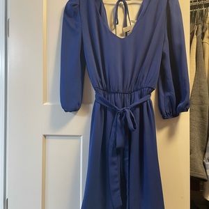 Blue 3 quarter length sleeve dress!